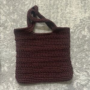 Handcrafted Brown Crochet Tote Bag